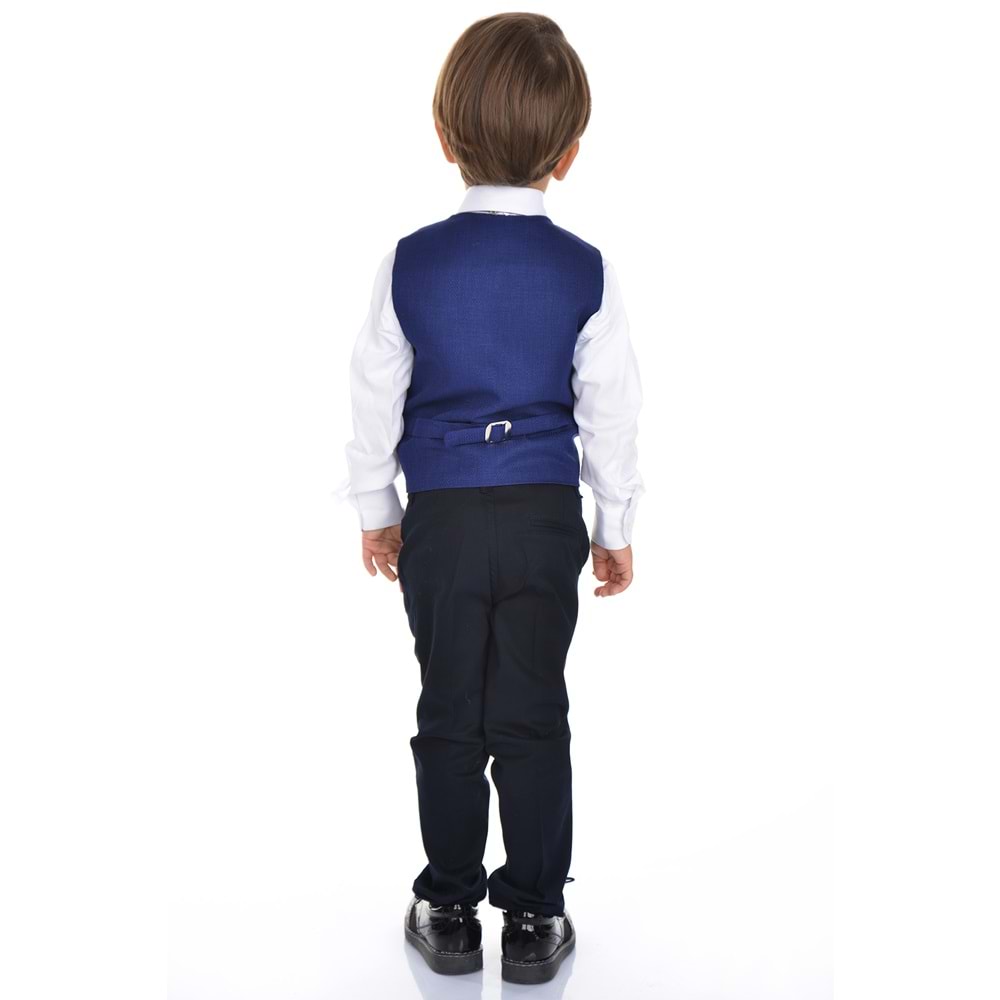 Spor Yelek, Gabardin Pantolon, Gömlek, Papyon Erkek Çocuk Takım SB277