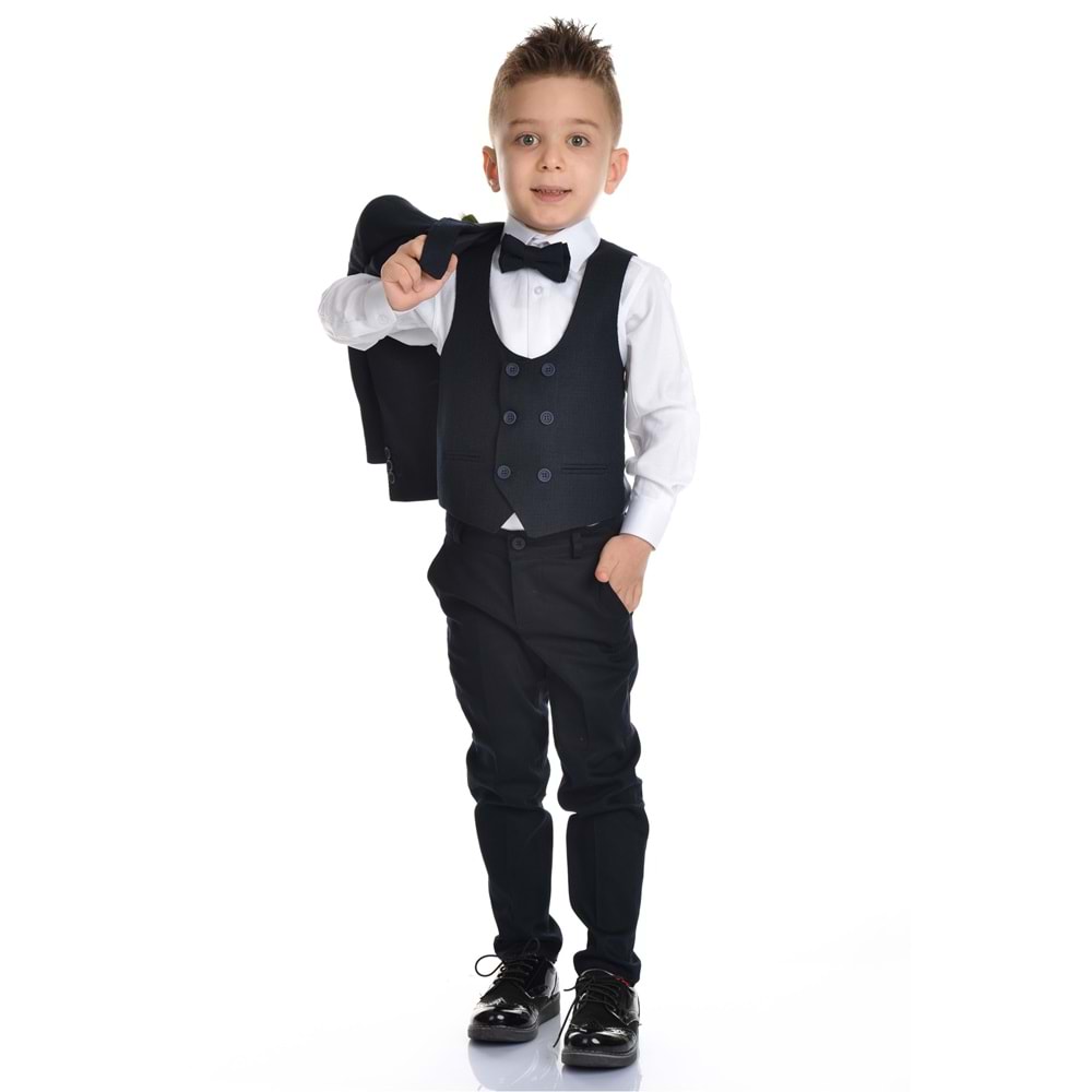 Yaka Çiçekli Erkek Çocuk Spor Kesim Takım SB283