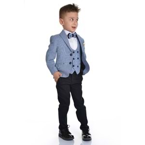 Yaka Çiçekli Erkek Çocuk Spor Kesim Takım SB283