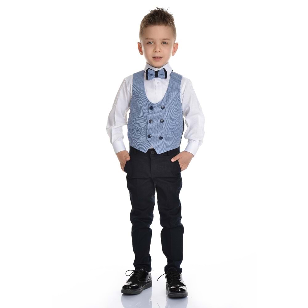 Yaka Çiçekli Erkek Çocuk Spor Kesim Takım SB283