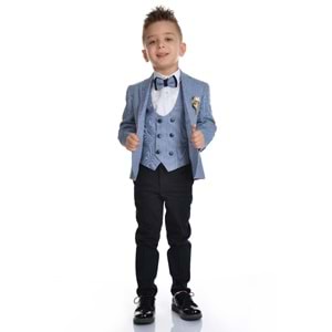 Yaka Çiçekli Erkek Çocuk Spor Kesim Takım SB283