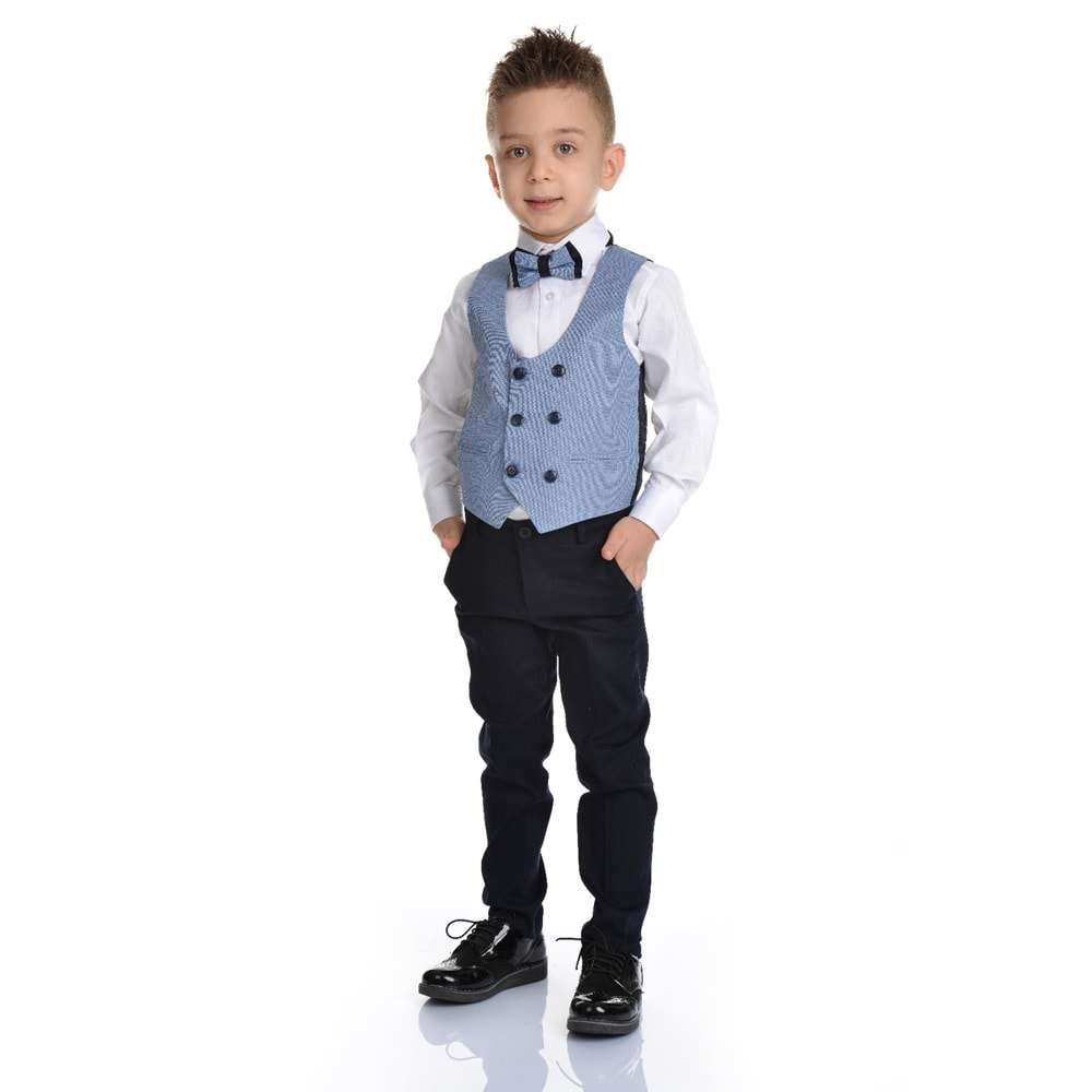 Yaka Çiçekli Erkek Çocuk Spor Kesim Takım SB283