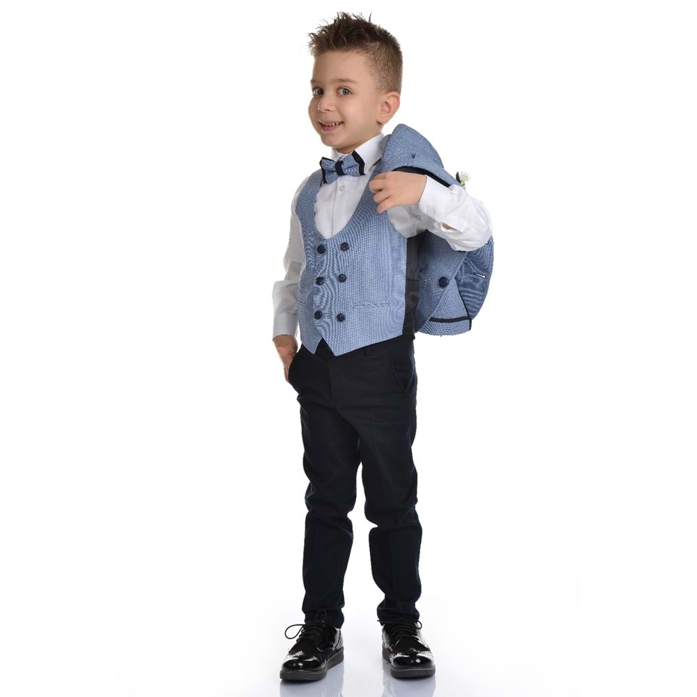 Yaka Çiçekli Erkek Çocuk Spor Kesim Takım SB283