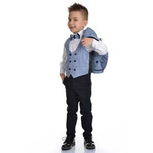 Yaka Çiçekli Erkek Çocuk Spor Kesim Takım SB283