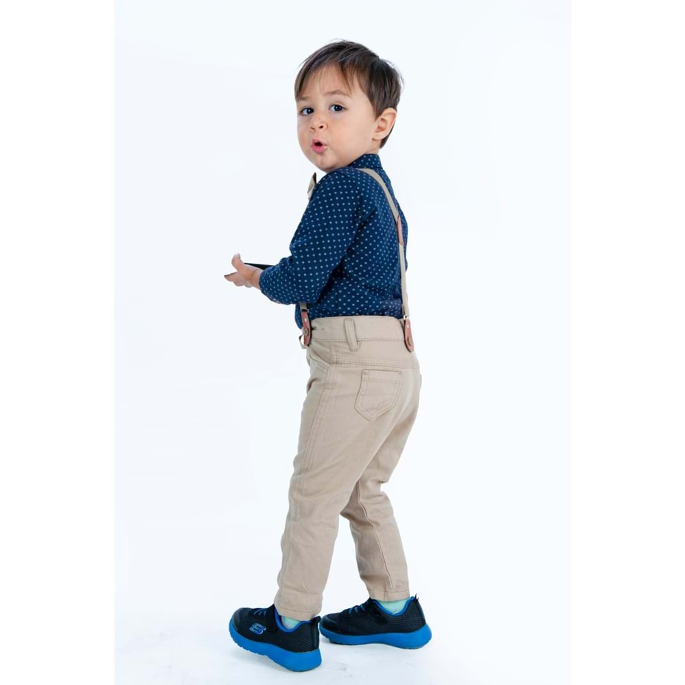 Erkek Bebek Gömlek, Askı, Papyon Ve Pantolon Takım SB294