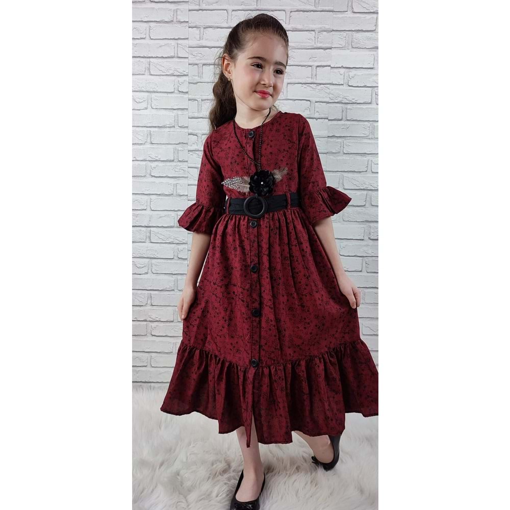 Tesettür Kız Çocuk Elbise SB299