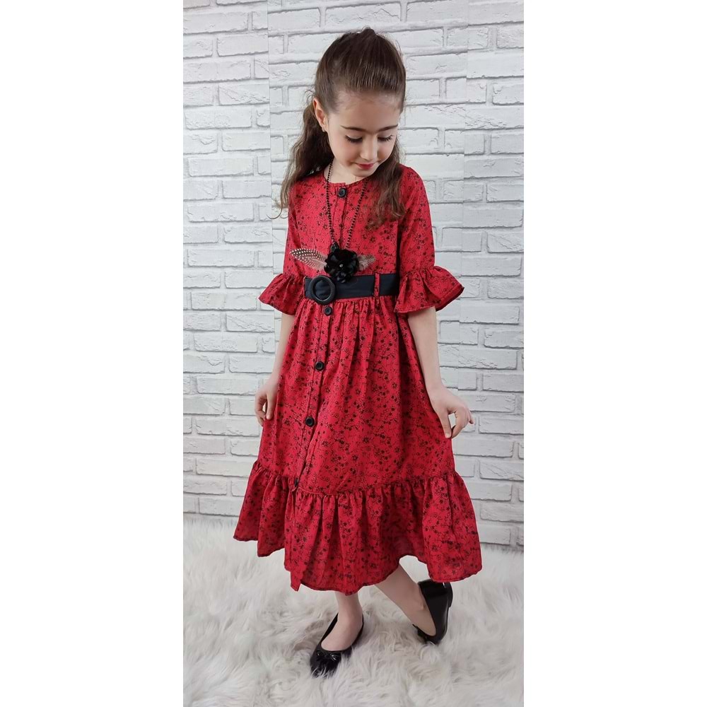 Tesettür Kız Çocuk Elbise SB299