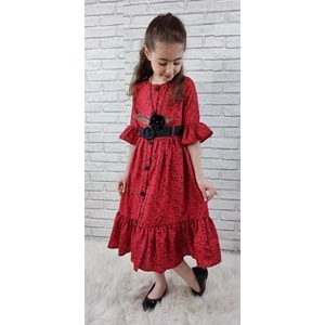 Tesettür Kız Çocuk Elbise SB299