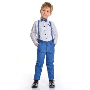 Erkek Çocuk Askı Papyonlu Gömlekli Takım SB303