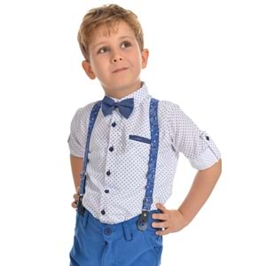 Erkek Çocuk Askı Papyonlu Gömlekli Takım SB303