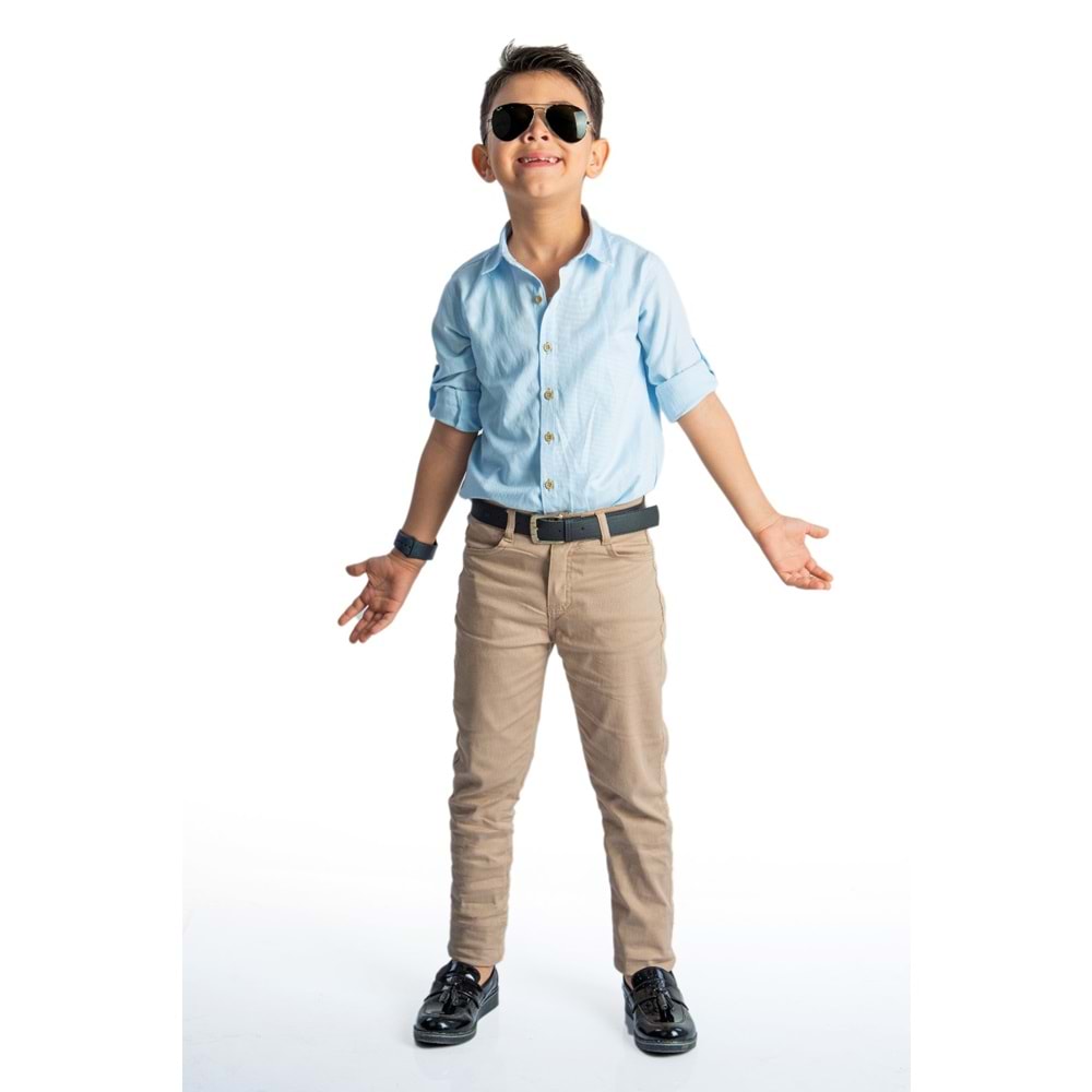 Erkek Çocuk Gömlek, Gabardin Pantolon Kombin Takım SB422