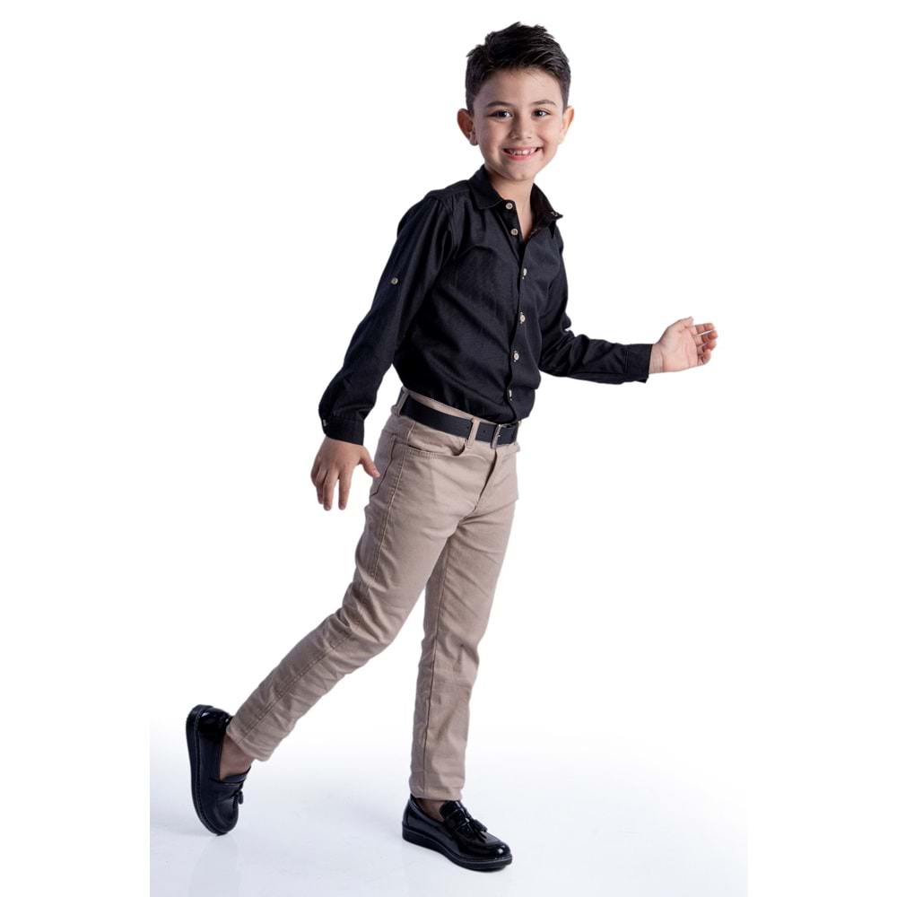 Erkek Çocuk Gömlek, Gabardin Pantolon Kombin Takım SB422