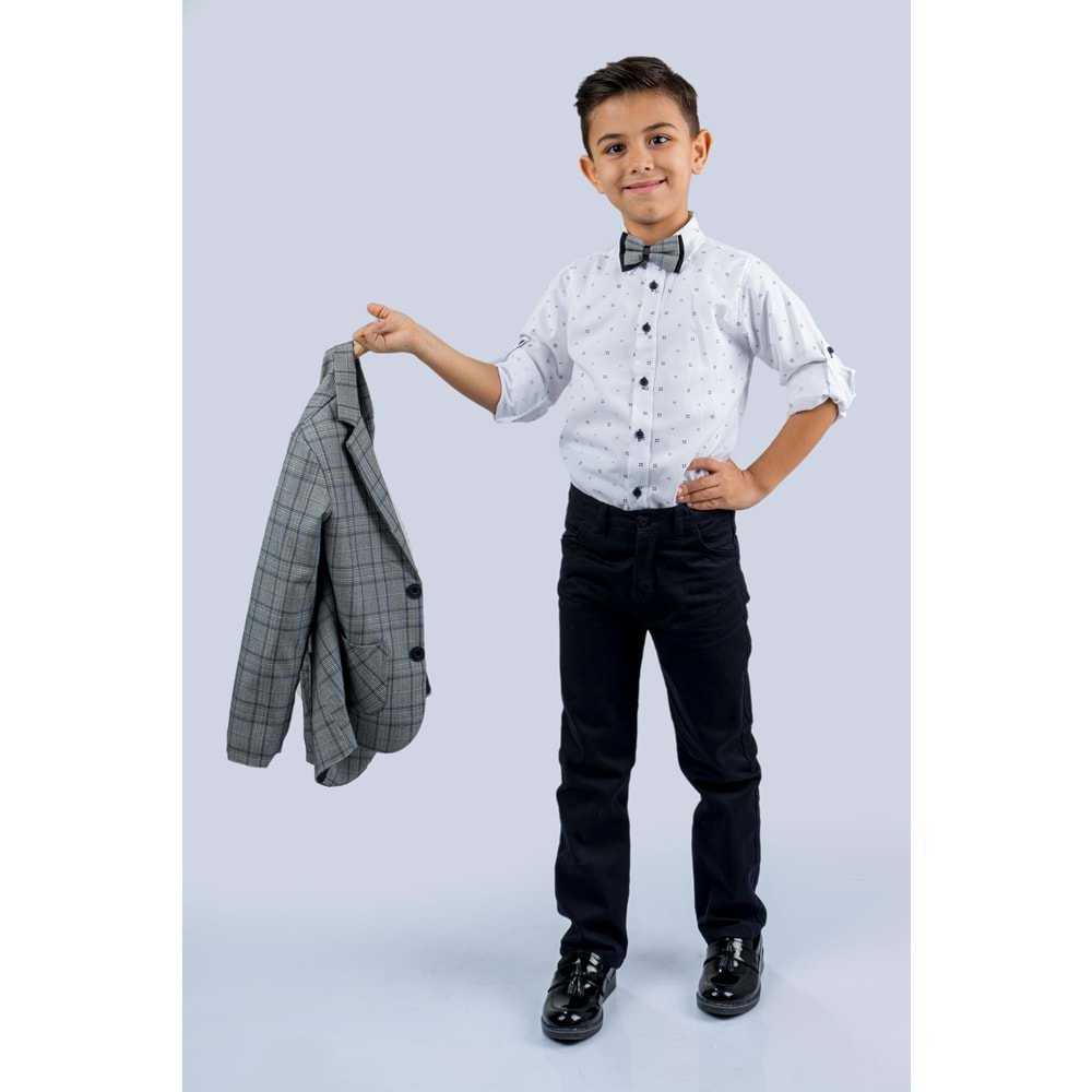 Erkek Çocuk Çizgi Deseni Spor Takım Elbise SB477