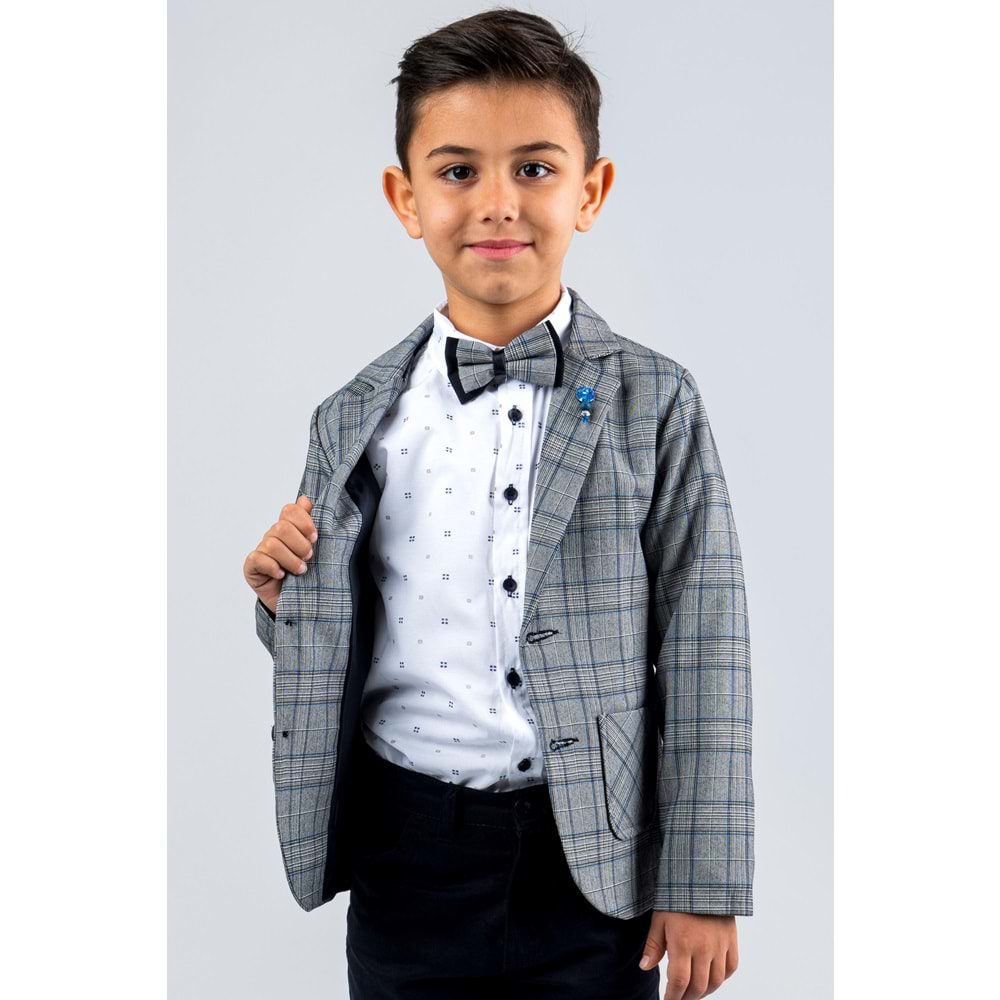 Erkek Çocuk Çizgi Deseni Spor Takım Elbise SB477