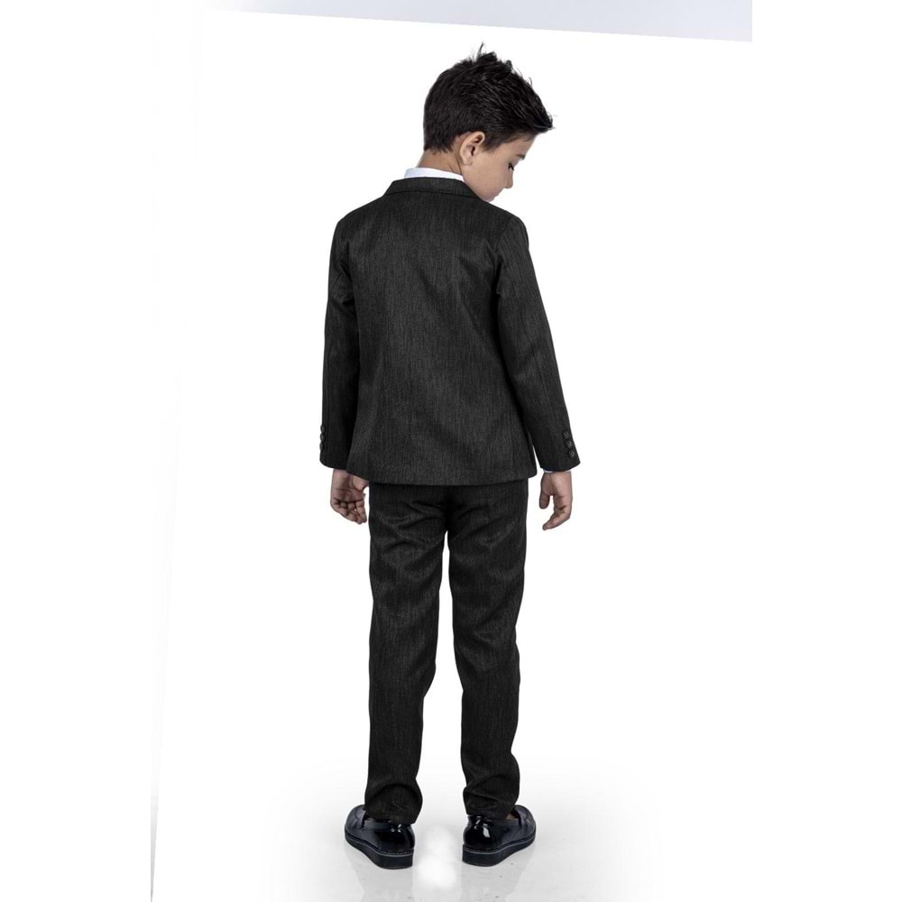 Erkek Çocuk Yelek, Pantolon , Gömlek , Papyon ve Caket Tam Takım Elbise SB523