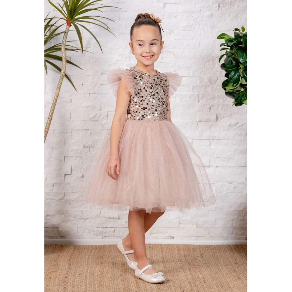 Tütü Etekli Kız Çocuk Elbise