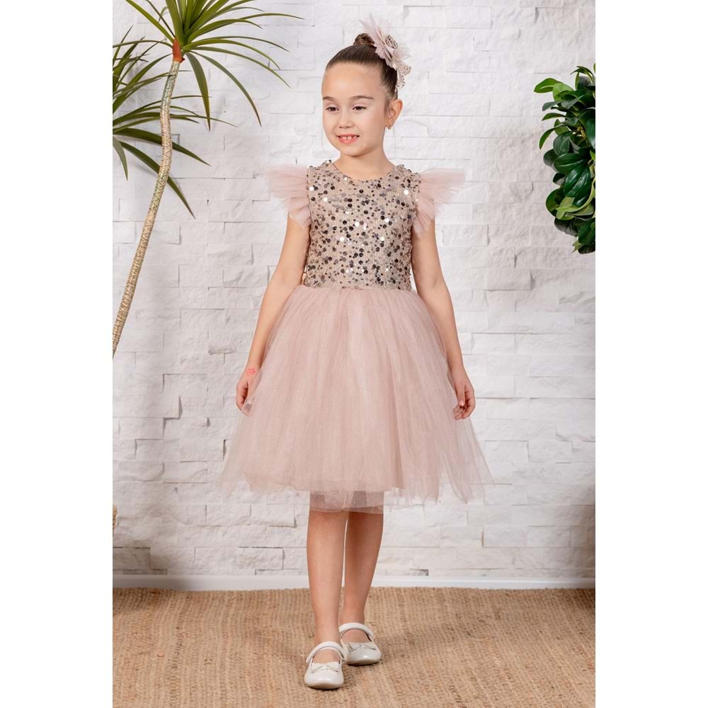 Tütü Etekli Kız Çocuk Elbise