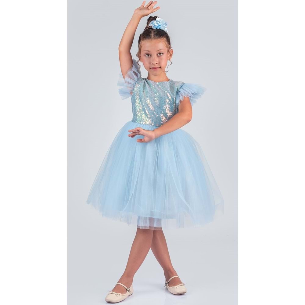 Tütü Etekli Kız Çocuk Elbise