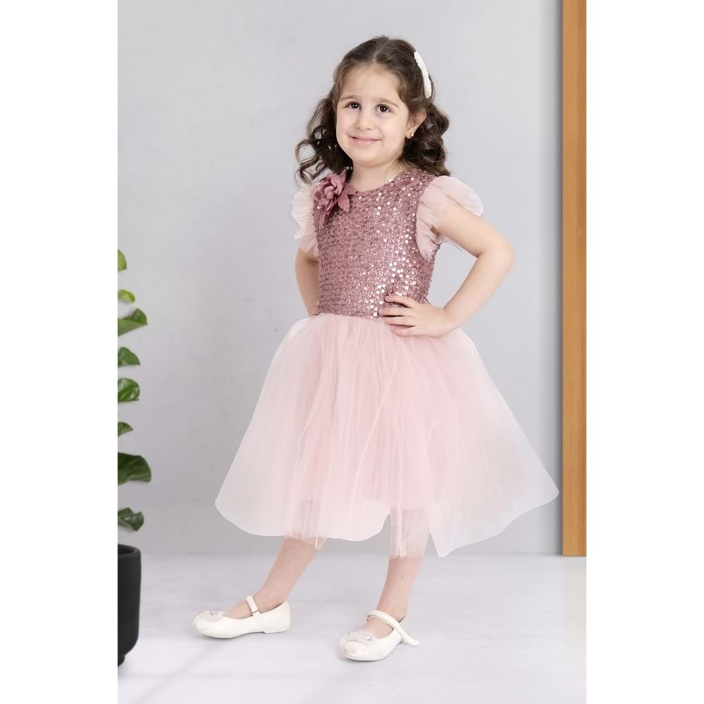 Tütü Etekli Kız Çocuk Elbise