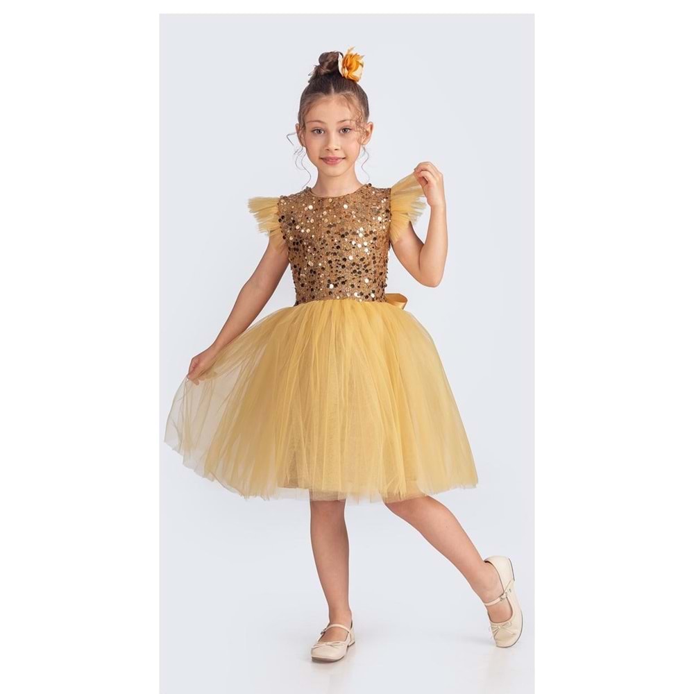 Tütü Etekli Kız Çocuk Elbise