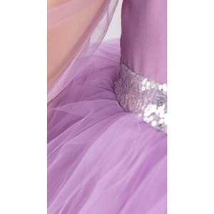Kız Çocuk Tül Kumaş Abiye Elbise SB534