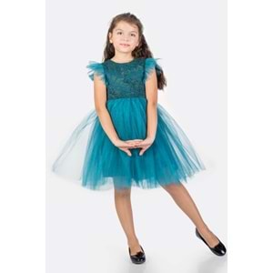 Kız Çocuk Rz Dantel Elbise SB546