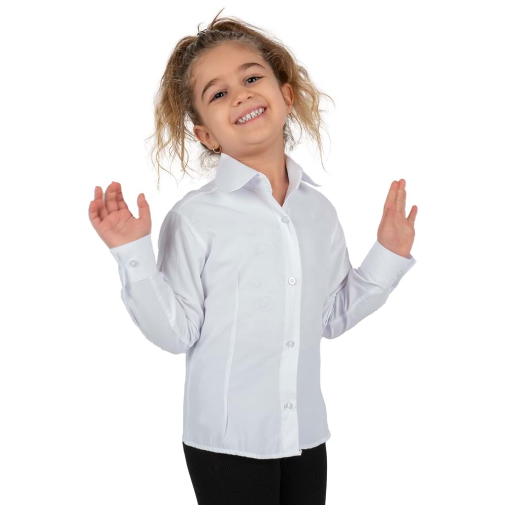 Pamuklu Kız Çocuk Gömlek