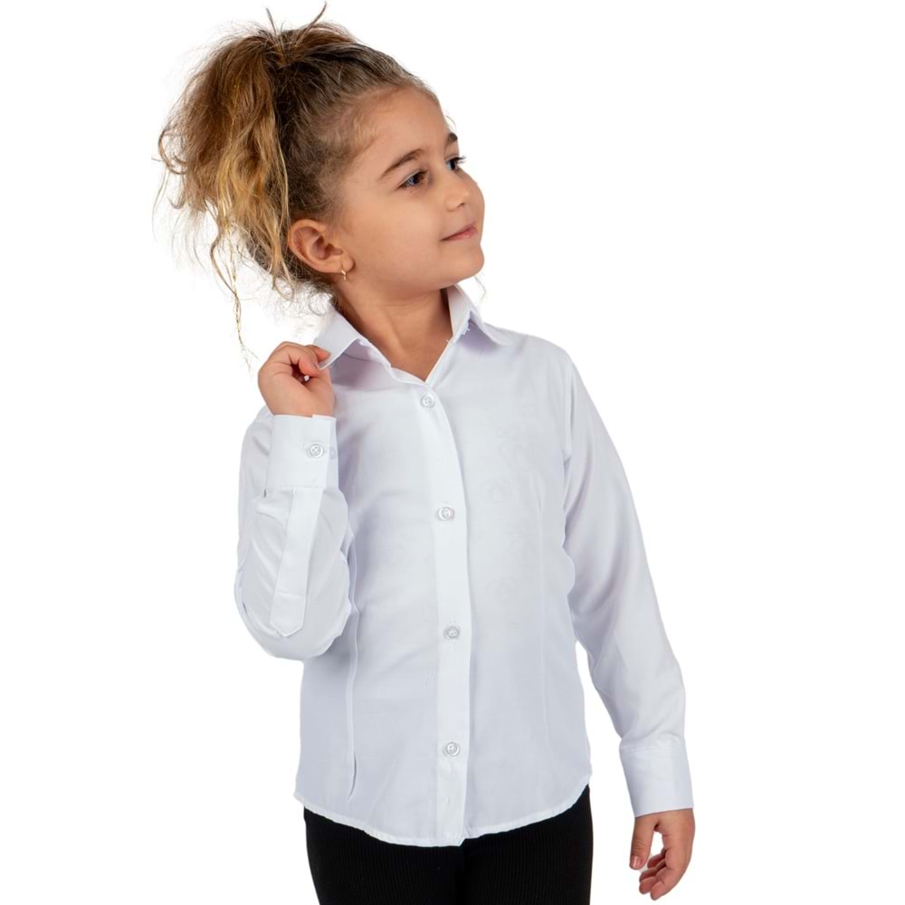 Pamuklu Kız Çocuk Gömlek
