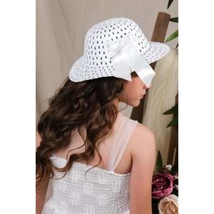 Robası Lastikli Dantel Etek Şapkalı Kız Çocuk Elbise SB609