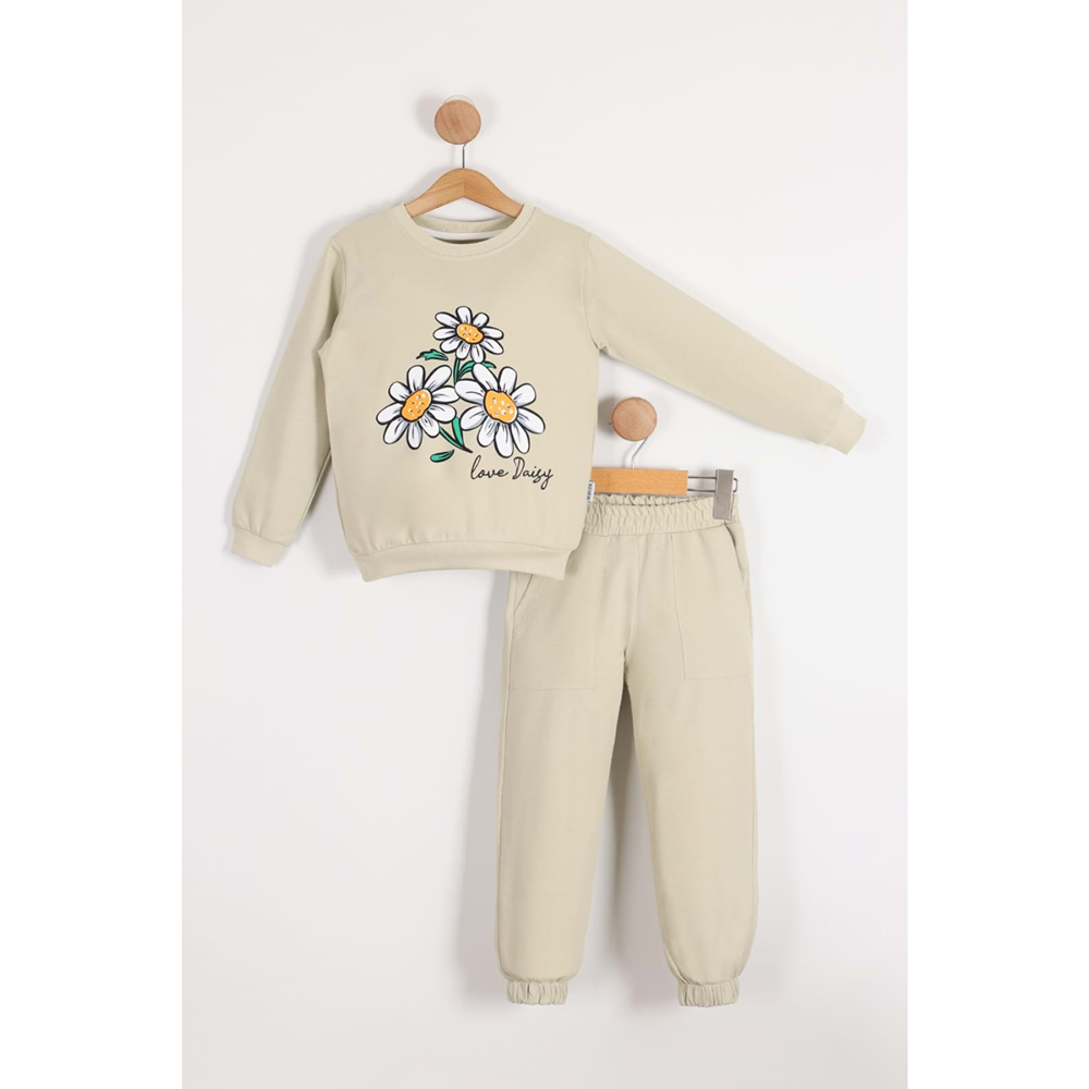 Baskılı 2iplik Kız Çocuk Eşofman SB620