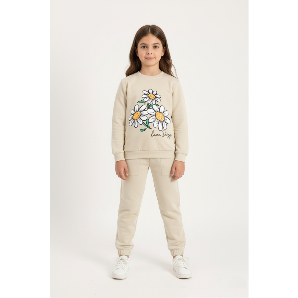 Baskılı 2iplik Kız Çocuk Eşofman SB620