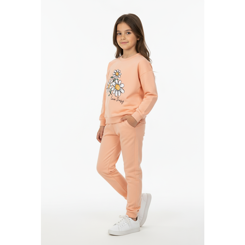 Baskılı 2iplik Kız Çocuk Eşofman SB620