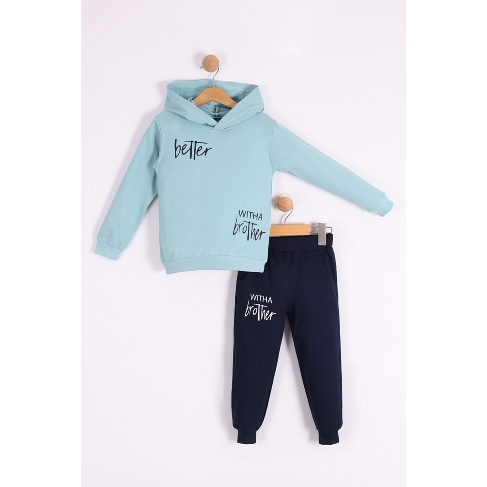 Erkek Çocuk Kapşonlu Eşofman Takım SB627