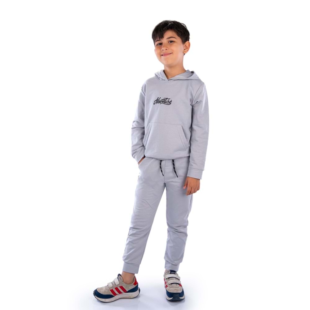 Kapşonlu Kanguru Cep 2iplik Mevsimlik Eşofman SB10072