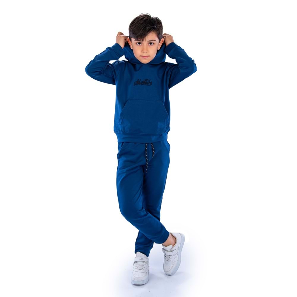 Kapşonlu Kanguru Cep 2iplik Mevsimlik Eşofman SB10072