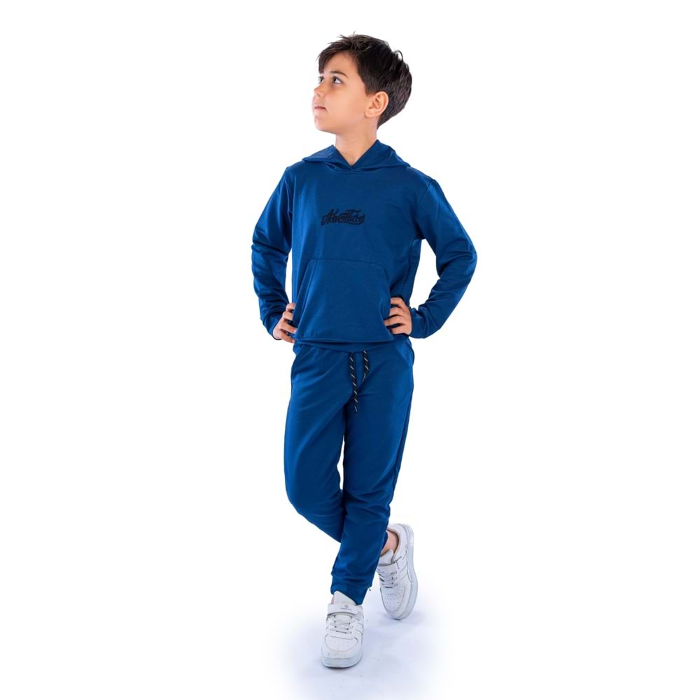 Kapşonlu Kanguru Cep 2iplik Mevsimlik Eşofman SB10072