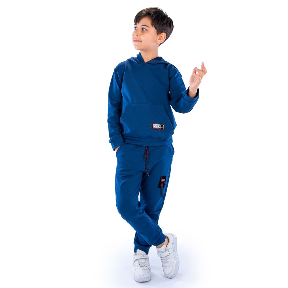 Kapşonlu Kanguru Cep 2iplik Mevsimlik Eşofman SB10074