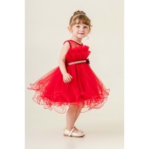 Kız Çocuk Organze Tütü Etek Aksesuarlı Elbise SB285