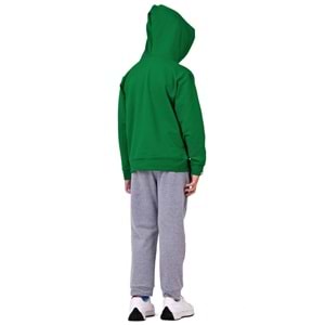 Erkek Çocuk Nakışlı Kanguru Cepli Kapuşonlu Sweatshirt Eşofman Takımı